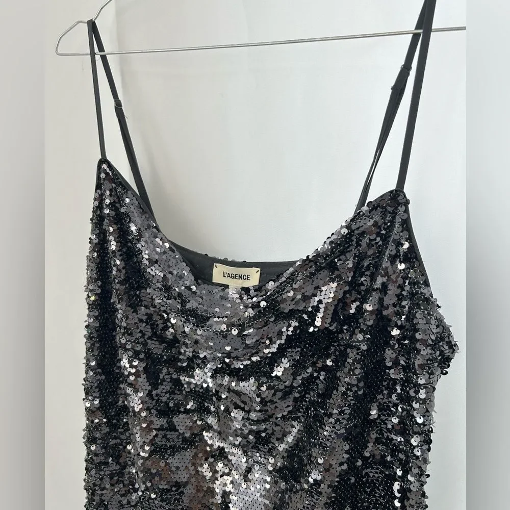 NWT! L’AGENCE Nyla Cowl Neck Mini Slip Dress SIZE 10